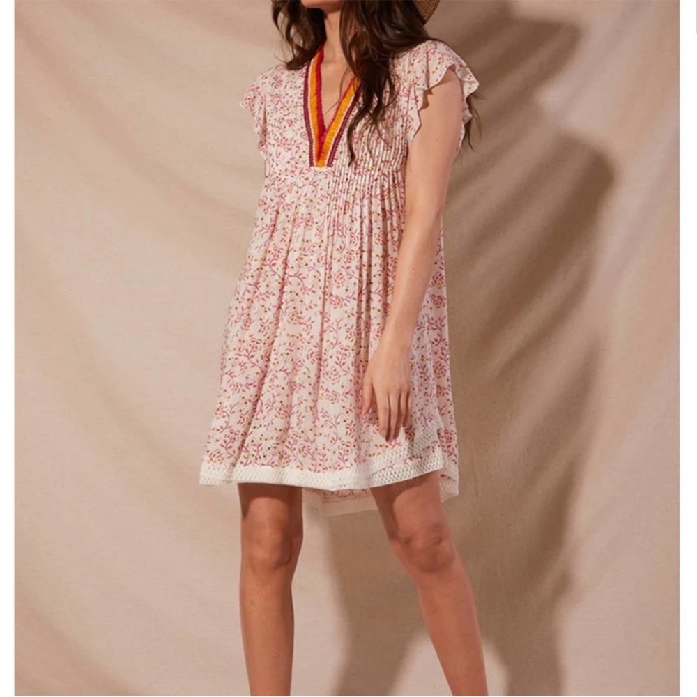 Poupette St. Barth Sasha Mini Dress Pink Cerise